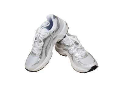 running sports shoes in white color